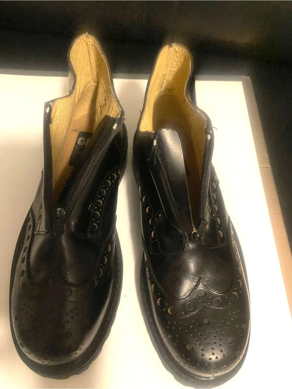 GBX Black Slip-On Men's Dress Loafers
